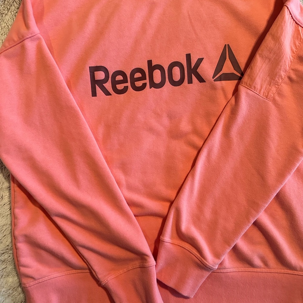 Reebok sweatshirt brand new ladies long sleeve peach